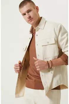 Джинсовая рубашка с диагональными карманами Natural Network, розовый