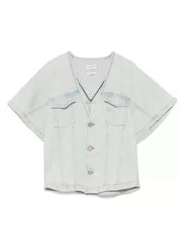 Джинсовая рубашка с коротким рукавом Jacob Cohn, синий