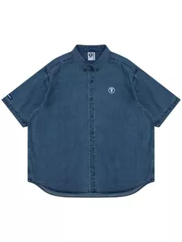 Джинсовая рубашка с логотипом AAPE BY *A BATHING APE, синий