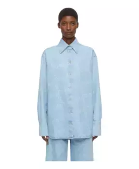 Джинсовая рубашка с логотипом Closed, синий