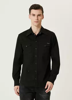 Джинсовая рубашка с логотипом Dolce&Gabbana, черный