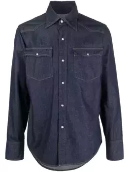 Джинсовая рубашка с нагрудным карманом MAISON MARGIELA, синий