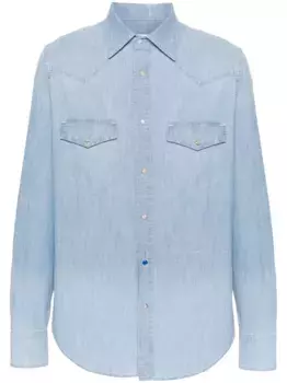 Джинсовая рубашка с вышитым логотипом JACOB COHEN, синий