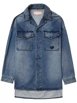 Джинсовая рубашка с вышивкой Ape BAPY BY *A BATHING APE, синий