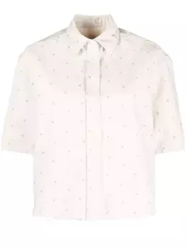 Джинсовая рубашка с вышивкой Lanvin, нейтральный