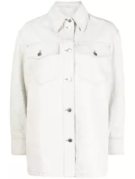 Джинсовая рубашка с вышивкой Stella McCartney, белый