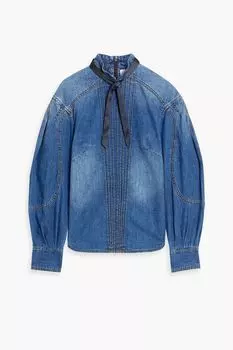 Джинсовая рубашка с защипами ZIMMERMANN, синий