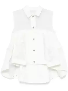 Джинсовая рубашка SACAI, белый