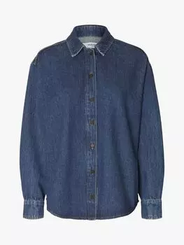 Джинсовая рубашка SELECTED FEMME, синий