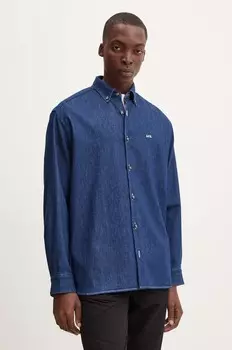 Джинсовая рубашка-сорочка с логотипом mathias A.P.C., темно-синий