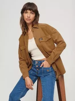 Джинсовая рубашка Superdry, карамельно-коричневый