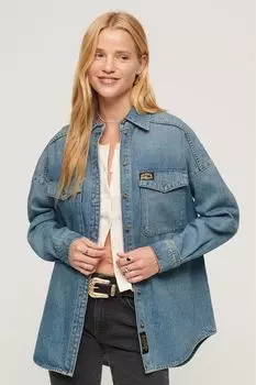 Джинсовая рубашка Superdry, синий