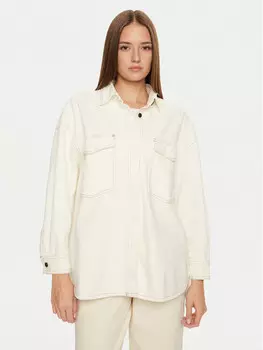 Джинсовая рубашка свободного кроя American Vintage, белый