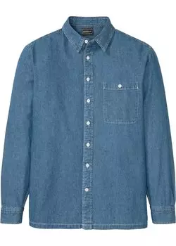 Джинсовая рубашка свободного кроя Rainbow, синий