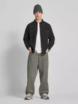 Джинсовая рубашка свободного кроя с нагрудными карманами Levi's, черный