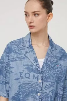 Джинсовая рубашка Tommy Jeans, синий
