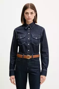 Джинсовая рубашка Tommy Jeans, темно-синий