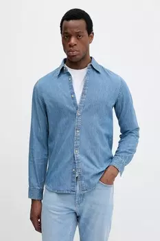 Джинсовая рубашка United Colors Of Benetton, синий