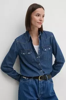 Джинсовая рубашка United Colors of Benetton, синий