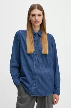 Джинсовая рубашка United Colors of Benetton, темно-синий