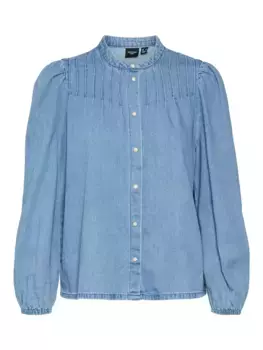 Джинсовая рубашка Vero Moda "VMPAISLEY LS DNM SHIRT YO335", синий