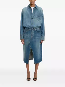 Джинсовая рубашка Victoria Beckham, синий