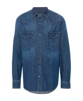 Джинсовая рубашка в стиле вестерн Jacob Cohn, синий
