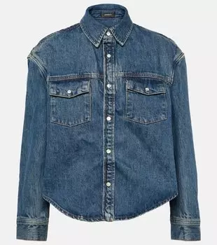 Джинсовая рубашка Wardrobe.Nyc, синий