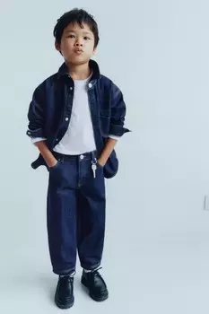 Джинсовая рубашка ZARA, синий