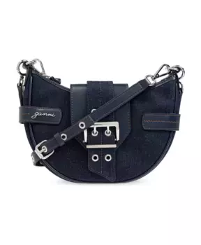 Джинсовая сумка через плечо Ganni, синий