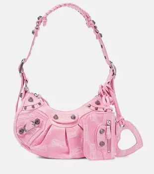 Джинсовая сумка через плечо Le Cagole XS Balenciaga, розовый