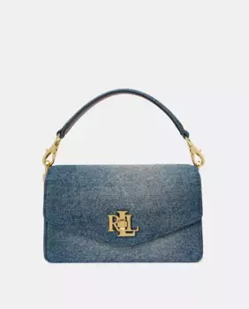 Джинсовая сумка через плечо Mini Tayler с клапаном Lauren Ralph Lauren, синий