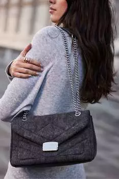 Джинсовая сумка через плечо Mint Velvet, серый