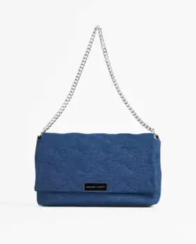 Джинсовая сумка через плечо на молнии PACOMARTINEZ, темно-синий