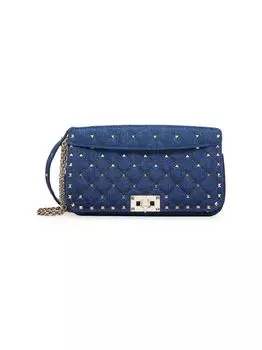 Джинсовая сумка через плечо Rockstud Spike Valentino Garavani