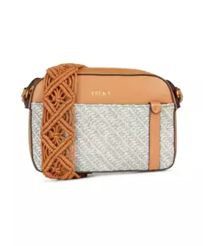 Джинсовая сумка через плечо с деталями из рафии Liu Jo, мультиколор