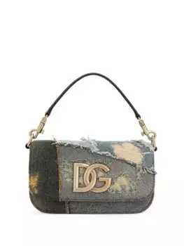 Джинсовая сумка через плечо с логотипом DOLCE & GABBANA, синий
