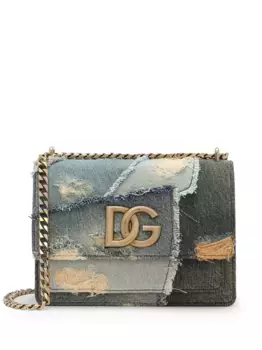 Джинсовая сумка через плечо с логотипом DOLCE & GABBANA, синий