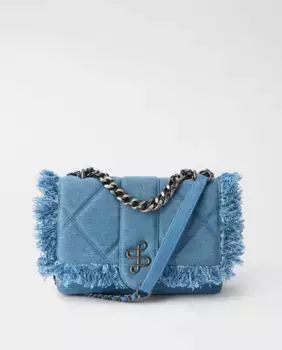 Джинсовая сумка через плечо с ручкой-цепочкой Salsa Jeans, светло-голубой