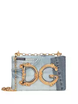 Джинсовая сумка DG Girls в технике пэчворк DOLCE & GABBANA, синий