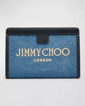 Джинсовая сумка-клатч Avenue Jimmy Choo, цвет Denim