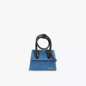 Джинсовая сумка le chiquito noeud с верхней ручкой Jacquemus, синий