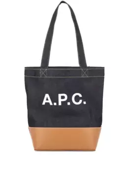 Джинсовая сумка на плечо с логотипом A.P.C., синий