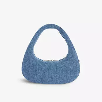 Джинсовая сумка на плечо swipe baguette Coperni, синий