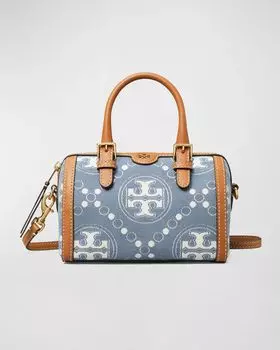 Джинсовая сумка с ручкой сверху и монограммой T Monogram Petite Tory Burch, цвет Multi