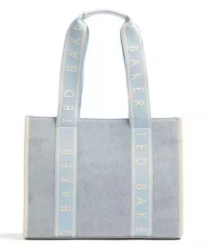 Джинсовая сумка-шоппер из хлопка Ted Baker, синий