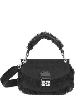 Джинсовая сумка-тоут GANNI, черный