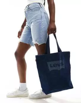Джинсовая сумка-тоут Levi's с логотипом «летучая мышь»
