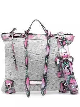 Джинсовая сумка-тоут с монограммой Acne Studios, синий