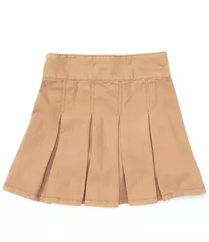 Джинсовая теннисная юбка с боковой молнией для девочек GB Little Girls 2T-6X, бежевый